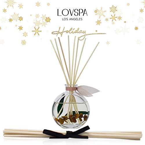Reed Diffuser Set, Winter Woods Scented Oil Diffuser with Sticks, Home Fragrance Accessories for Bathroom Shelf Decor, Aroma Diffusers for Home or Office Desk, USA Made