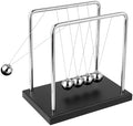 Large Newton's Cradle 5 Balls Pendulum Black Wooden Base Ornament