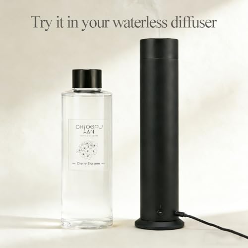 Chloefu LAN Cherry Blossoms Reéd Diffuser Refill 200ml/6.76 fl oz Natural Essential Scented Oil, Best for Aromatherapy, SPA and Home, 0% Alcohol