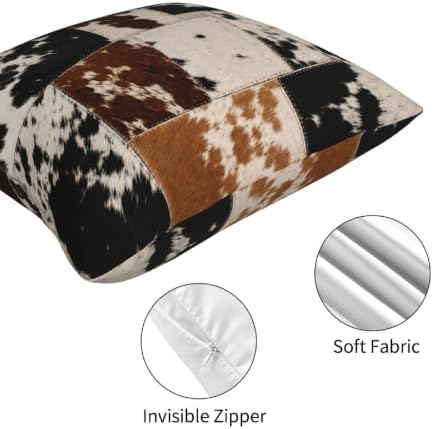 Cow Decorative Throw Pillow Covers 18x18 Inch Set of 4