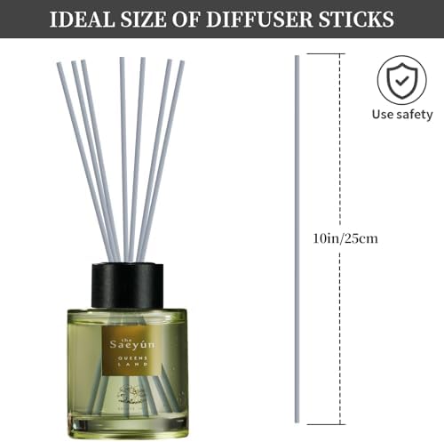 60Pcs Reed Diffuser Sticks-10inch Grey Diffuser Sticks-Fragrance Decor for Office and Home-Diffuser Oil Sticks Refill