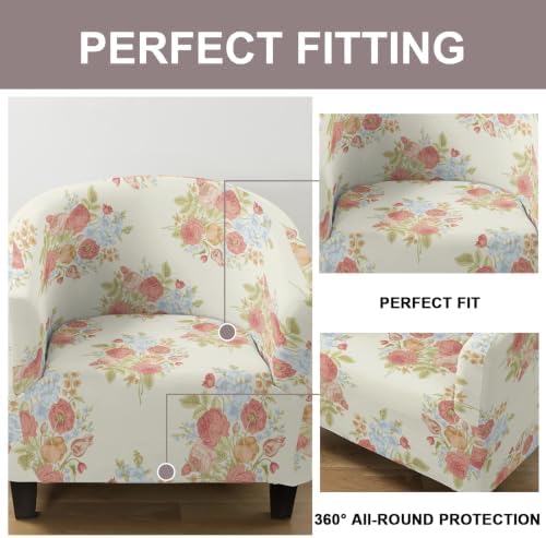 Eco-Ancheng Club Chair Slipcover Tub Chair Cover Stretch Armchair Covers