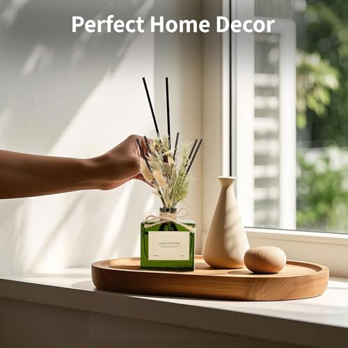 Reed Diffuser, 6.09 oz Sandalwood Rose Scent Diffuser with Sticks & Dried Flowers, 120 Days Long Lasting diffusers for Home, Elegant Fragrance for Bathroom Bedroom Office Decor Air Fresh