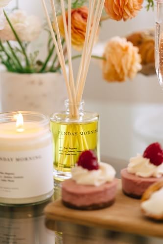 Brooklyn Candle Studio Sunday Morning Reed Diffuser, Pear & Amber, 3.7oz