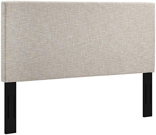 Modway Taylor Full/Queen Upholstered Linen Fabric Headboard, Beige