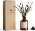 WEALD TRIBE Reed Diffuser Set for Bathroom Air Fresheners, Oil Diffuser Sticks with Flower | Balsam Fir Scent 4.0 fl oz Home Fragrance with Sticks Defusers | House Bedroom Office Shelf Decor