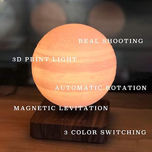 Night Light Moon Light Magnetic Floating Planet Lamp Interior 3D Print LED Bedside Nursing Creative Gift Table Lamp (18cm Jupiter)