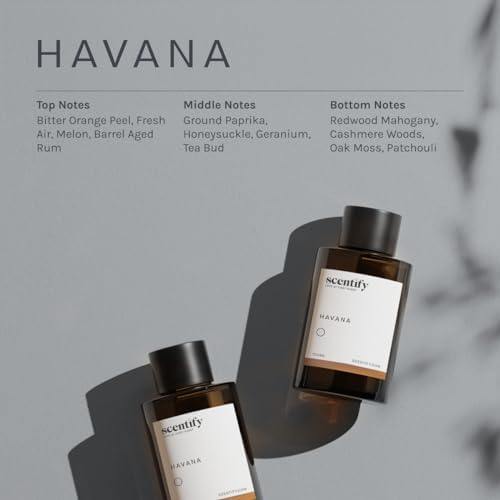 Scentify Havana Aroma Oil Refill for Diffusers, 100ml / 3.38 fl oz