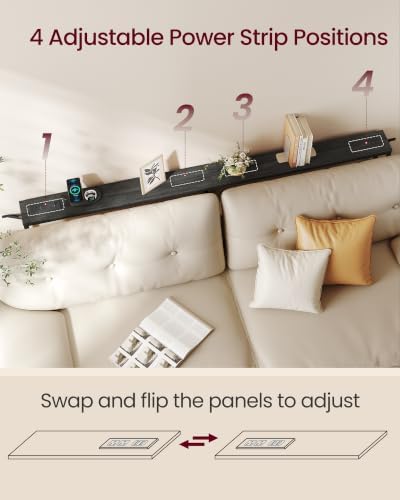 VASAGLE 78.8" Console Table, Narrow Behind Couch Table with Outlet
