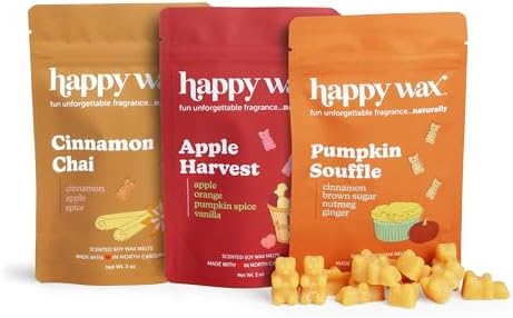Happy Wax Fall Scented Soy Wax Melts 6oz Variety Pack - Savory Collection