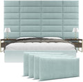 Vänt Wall Mounted Headboard Panels, Queen/Full, Ribbed Iceland Blue