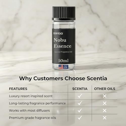 Nobu Essence Diffuser Oil, Jasmine Lily Sandalwood Blend, 50 mL