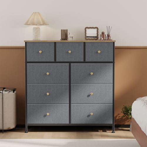 OLIXIS 9 Drawer Tall Dresser for Bedroom, Closet Organizers and Storage