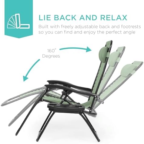 Best Choice Products Zero Gravity Chair Recliner, Sage Green