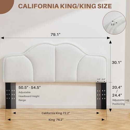 King Size Headboard Only Upgraded One-Piece Upholstered Headboards