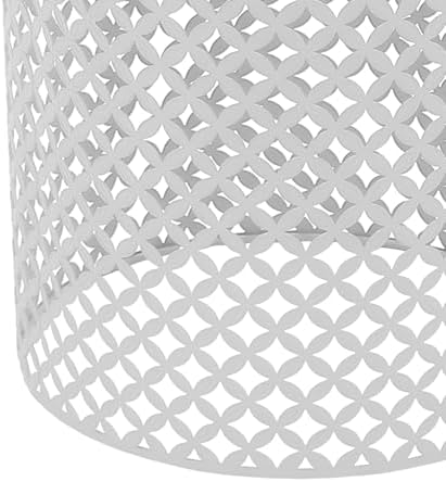 Set of 2 Outdoor Side Table, Garden Stool for Patio, Metal Accent Table Modern End Table, Patio Side Table for Garden, Balcony, Bedroom Indoor Outdoor Decorative, Cream White