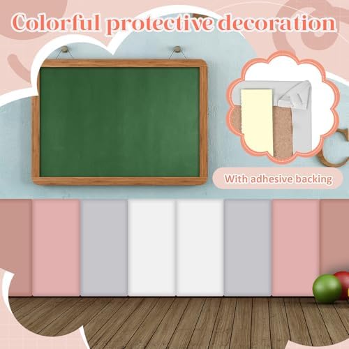 Hahafelt 12 Pack Wall Padding Headboard 15.75" x 7.87" x 1.18" Pink Colors