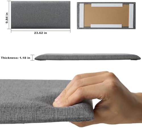 Linen Peel and Stick Headboard, Soundproof Anti-Collision Wall Panel