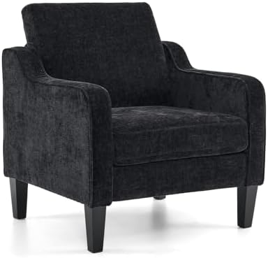 VINGLI Accent Chair, Chenille Upholstered Armchair, 380 LBS, Living Room