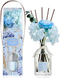 COCORRÍNA Reed Diffuser - Mint & Eucalyptus 8.5 Fl.oz Flower Reed Diffuser with Sticks, Bedroom Bathroom Shelf Decor (Floral Basket Collection)