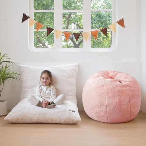 MAXYOYO 3 in 1 Kids Bean Bag Chair, Comfy Floor Sofa with Removed Cover