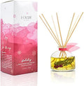 Reed Diffuser Set, Holiday Red Currant & Woods Scented Oil Diffuser with Sticks, Home Fragrance Accessories for Bathroom Shelf Decor, Aroma Diffusers for Home or Office Desk, USA Made