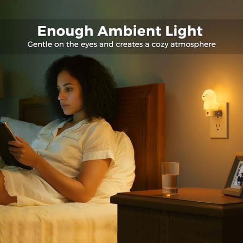 L LOHAS LED Plug in Night Light for Kids, 3D Cute Puppy Night Lights