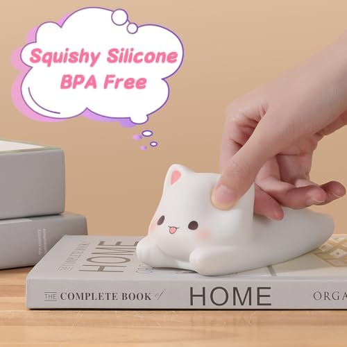 Cat Night Lights Gifts for Girl Birthday Cute Kids Night Light Squishy
