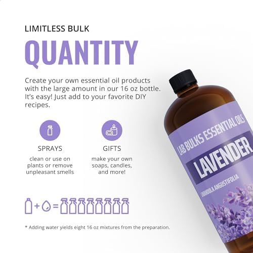 Lab Bulks Essential Oil Lavender 16 oz - 2 Pack Bulk
