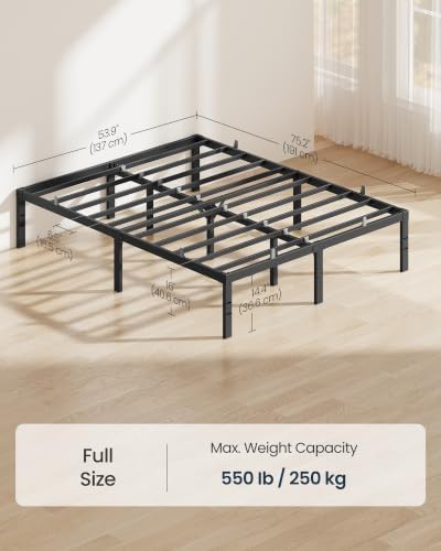 SONGMICS HOME Full Metal Bed Frame, Under-Bed Storage, Load 1,100 lb