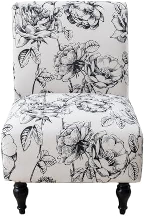Eco-Ancheng Armless Chair Slipcover Removable Armless Accent Chairs Covers Washable Armless Slipper Chair Slipcover Printed Armless Chair Furniture Protector Covers for Living Dining Room Hotel