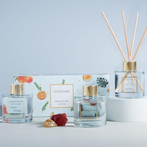 200ml Scent Diffuser with 6 Fiber Sticks, 6.76 oz Reed Diffuser Set