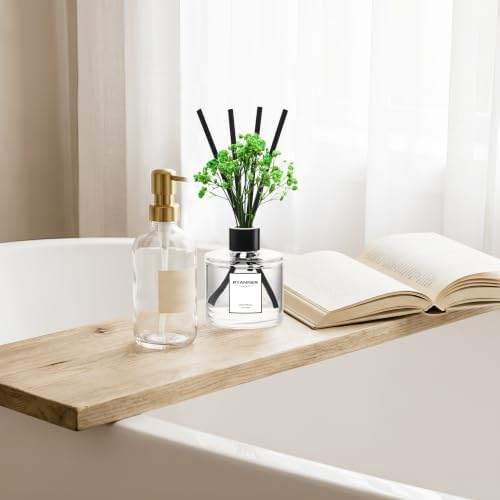 Reed Diffuser Set of 3 Pack,Clean Linen/Lavender Eucalyptus/Ocean Breeze Scented Oil Diffuser with 24 Sticks(1.7 fl oz Each Pack),Air Freshener for Bedroom Bathroom Office | Shelf Decor