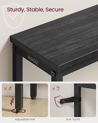 VASAGLE 31.5" Console Table, Narrow Behind Couch Table, 1 Tier