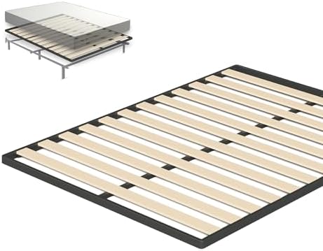 Zinus 1.6 Inch Deepak Easy Assembly Wood Slat Bunkie Board, Full