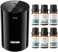 Waterless Essential Oil Diffuser with 6×10mL Hotel Diffuser Oil, Black