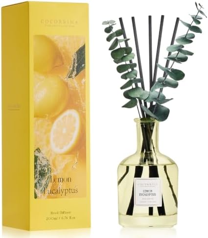 COCORRÍNA Lemon Eucalyptus Reed Diffuser, 6.76 oz