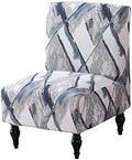 Eco-Ancheng Armless Chair Slipcover - Removable, Washable, Printed Accent Chairs for Living & Dining Room