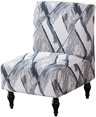 Eco-Ancheng Armless Chair Slipcover - Removable, Washable, Printed Accent Chairs for Living & Dining Room