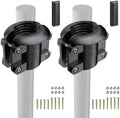 iBorn Squirrel Baffle Support Bracket, Squirrel Baffle Accessory Buckle Stopper for Bird Feeder Pole, Pack of 2