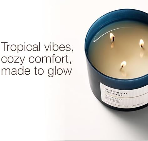 Bath & Body Works 3-Wick Candle, Mahogany Coconut, 14.5 oz, 2 Pack