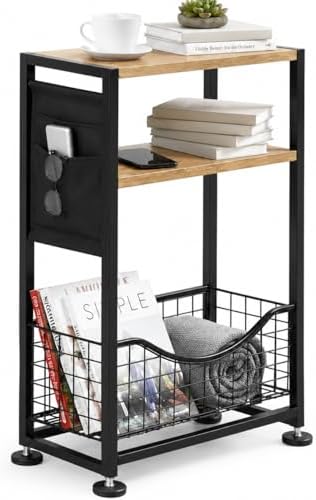 Skinny Side Table with Storage