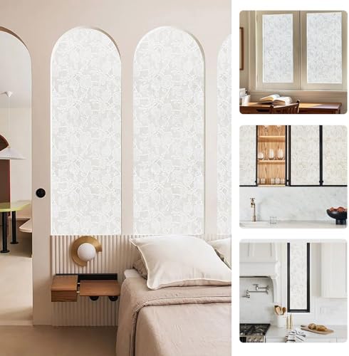 ADD.HERES Window Privacy Film, Glass Decorative Static Cling, 17.5" x 78.7"