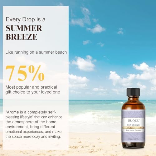 EUQEE Sea Breeze Fragrance Oil with Glass Dropper 2.02 Fl oz/ 60ML