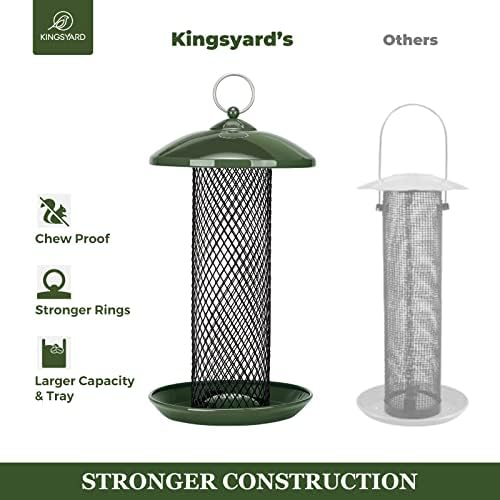 Kingsyard Wild Bird Feeders for Outdoors Hanging, All Metal