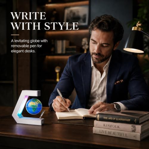 Magnetic Levitation Floating World Earth Globe Lamps With Pen, Cool Office Desk Decor Stuff For Men Boss Unique Birthday Gifts Or Christmas For Men,educational Geography Globe Toys For Kids Learning