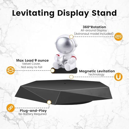 Levitating Display Stand, Magnetic Floating Rotating Base for Desk Decor