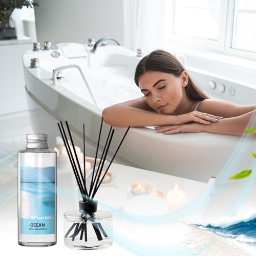 SCENTORINI Reed Diffuser Oil Refill Set, Ocean Diffuser Oil 6.76 Fl Oz