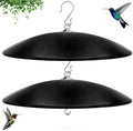 19.25-Inch Extra Large Squirrel Baffle,Hummingbird Feeder Shade Dome Cover, Bird Feeder Rain Guard, Hanging Squirrel Proof for Shepherd's Hook Outdoors (Black) 2 Pack