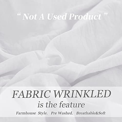 HIG 3 Piece Pre-Washed Off White King Duvet Cover Set